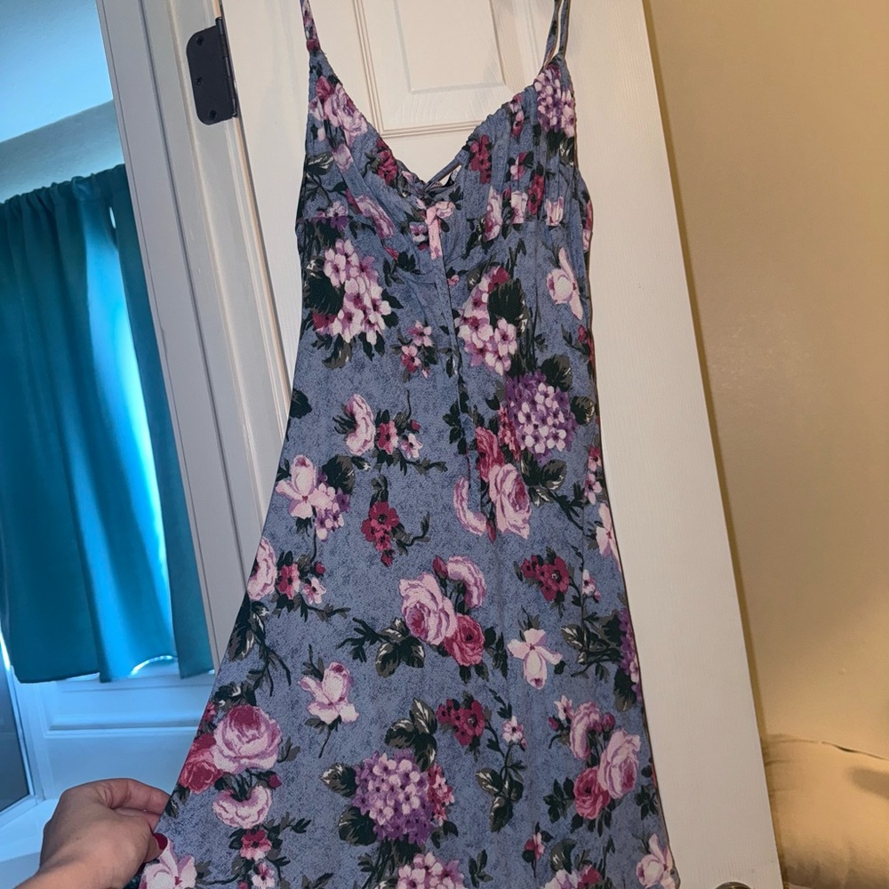 Dainty Hooligan Floral Dress - Blue and Pink